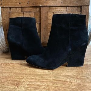 Sam Edelman Wilson Black Wedge Ankle Booties Size 8